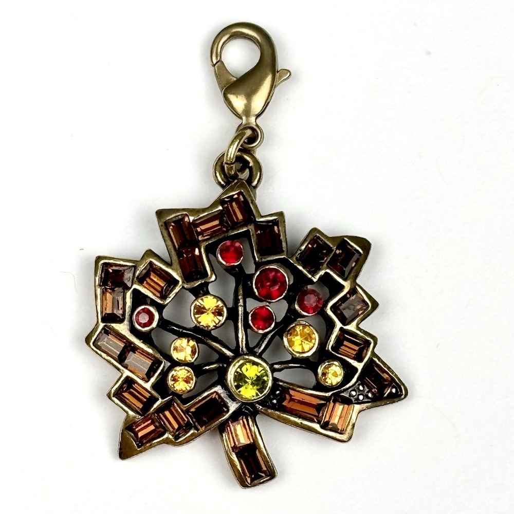 Heidi Daus "Forever Autumn" Maple Leaf Crystal Charm